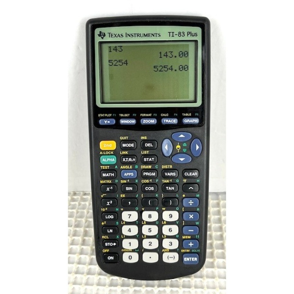 Texas‎ Instruments TI-83 Plus Graphing Calculator-Black-no battery cover WORKING
